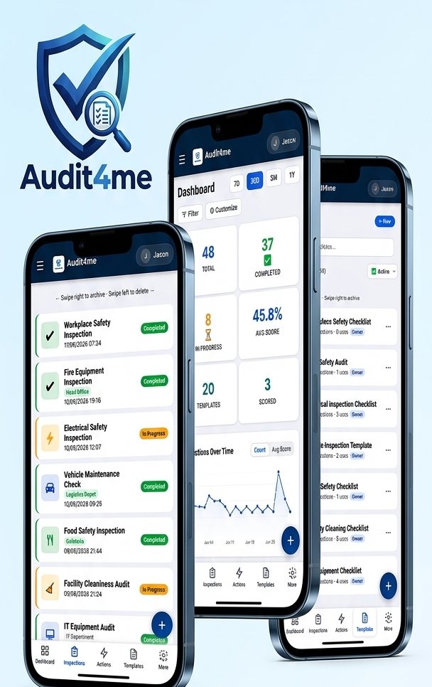 Audit4me smart inspection and reporting app preview