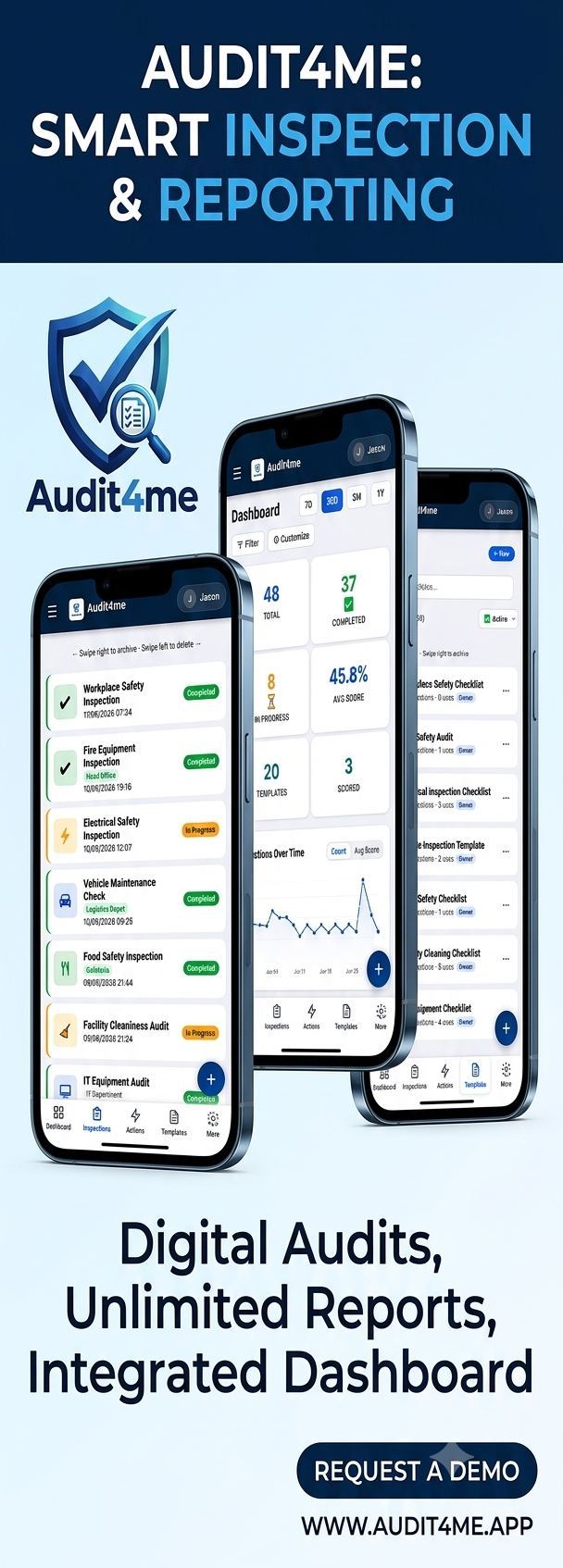 Audit4me smart inspection and reporting app preview